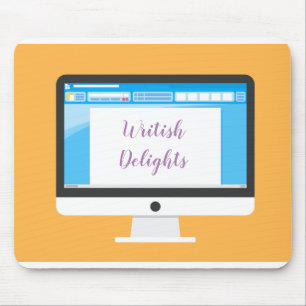 作家は仕事中 / Writish Delights (© Mira) マウスパッド