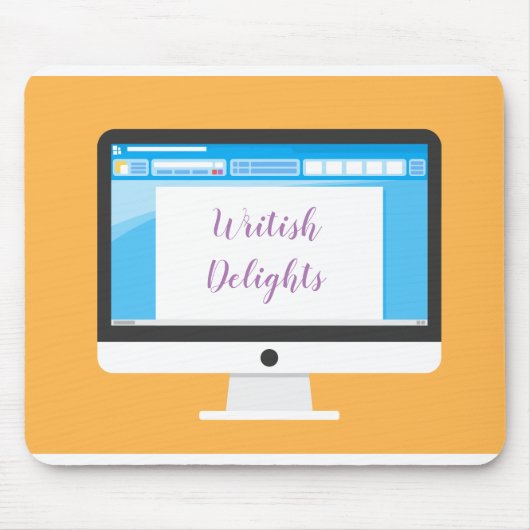 作家は仕事中 / Writish Delights (© Mira) マウスパッド (正面)