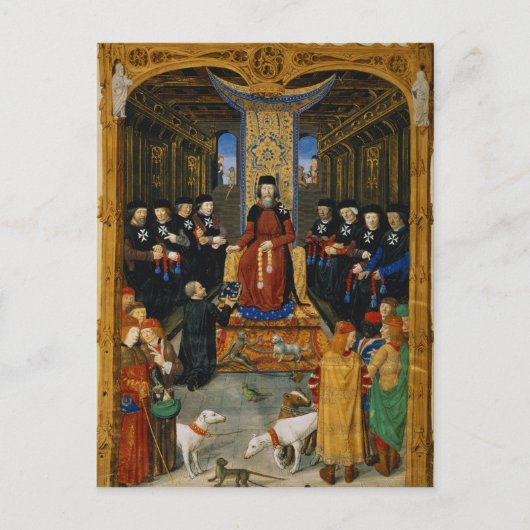 作家は彼の本を捧げた ポストカード (正面)