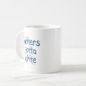 作家は書作家インスピレーションのモットー コーヒーマグカップ (正面左)