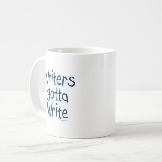 作家は書作家インスピレーションのモットー コーヒーマグカップ (正面左)