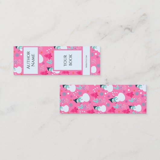 作家またはライタプロモーションのミニブックマーク スキニー名刺 (正面/裏面)