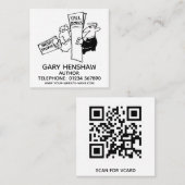 作家またはライタースクウェアの名刺 スクエア名刺 (正面/裏面)