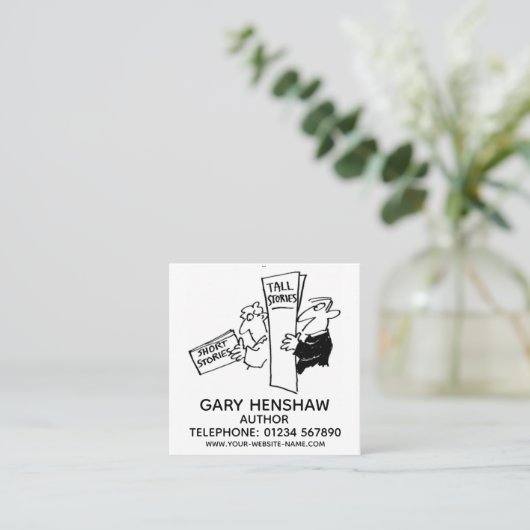 作家またはライタースクウェアの名刺 スクエア名刺 (スタンド正面)