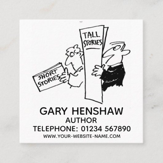 作家またはライタースクウェアの名刺 スクエア名刺 (正面)