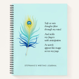 作家やる気を起こさせるのための詩ピーコッククイルペン ノートブック