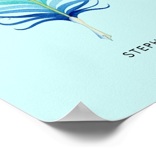 作家やる気を起こさせるのための詩ピーコッククイルペン ポスター (角)