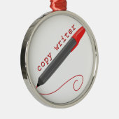 作家をコピーして下さい メタルオーナメント (右)