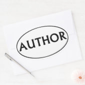 作家オーバルバンパーステッカー 楕円形シール (封筒)