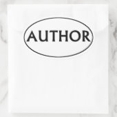 作家オーバルバンパーステッカー 楕円形シール (バッグ)