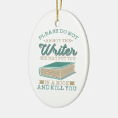 作家ギャグは作家に迷惑を掛けない セラミックオーナメント (左)