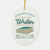 作家ギャグは作家に迷惑を掛けない セラミックオーナメント (正面)
