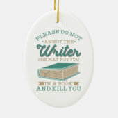 作家ギャグは作家に迷惑を掛けない セラミックオーナメント (裏面)
