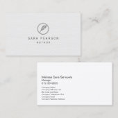 作家クエレガントイルのアイコン発行 名刺 (正面/裏面)