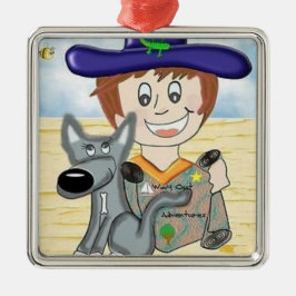 作家クリスマスオーナメント メタルオーナメント