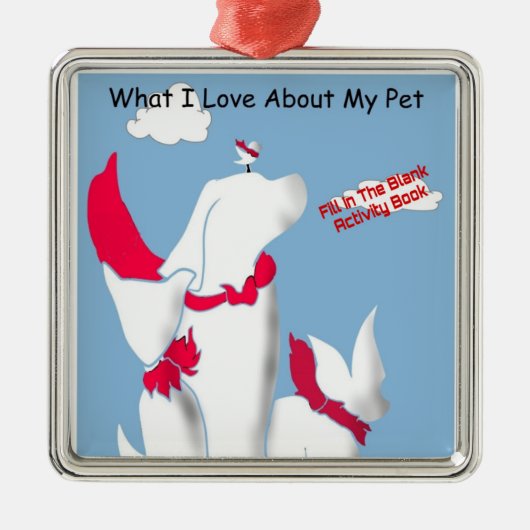 作家クリスマスブックオーナメント メタルオーナメント (正面)