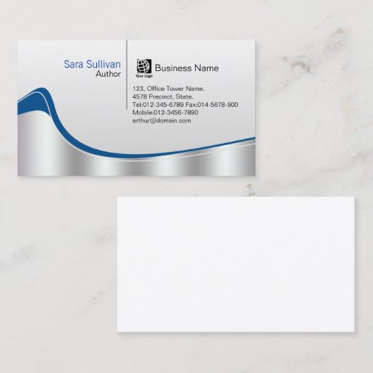 作家クロムシルバーウェーブプロフェッショナル 名刺 (正面/裏面)