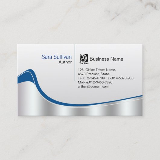 作家クロムシルバーウェーブプロフェッショナル 名刺 (正面)