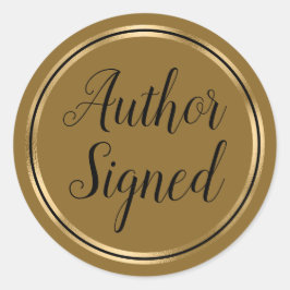 作家サイン入りコーヒーキャラメル金ゴールド ラウンドシール