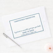 作家シグネチャーブルー蔵書票 長方形シール (封筒)