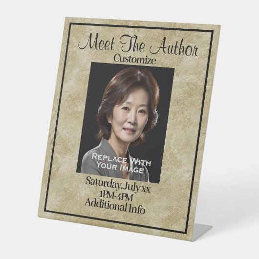 作家シンプル灯 台座サイン (正面)