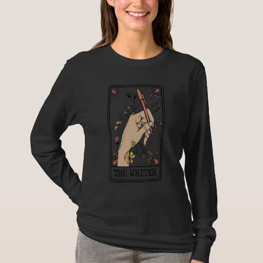 作家タロットカード占い師タロットレード Tシャツ (正面)
