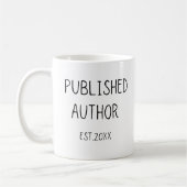 作家パーソナライズされたギフト、ライターギフト、ブックラバー コーヒーマグカップ (左)