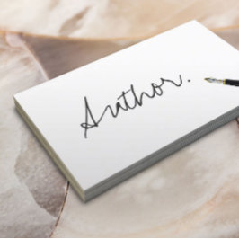 作家フリーランスのライター手書きスクリプト 名刺