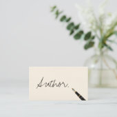 作家フリーランスのライター手書きスクリプト 名刺 (スタンド正面)