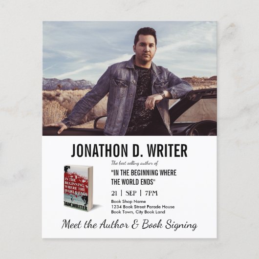 作家ブックの署名とブックプロモーションブックの起動 チラシ (正面)