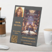 作家ブックの署名写真QRコード 台座サイン (インサイチュ)