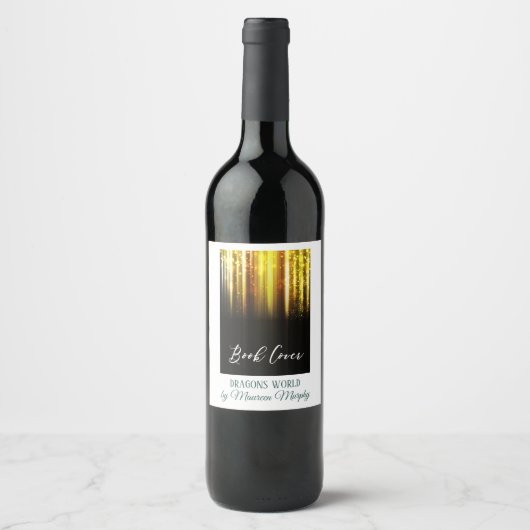 作家ブックの起動パーティー – ブックカバー ワインラベル (正面)