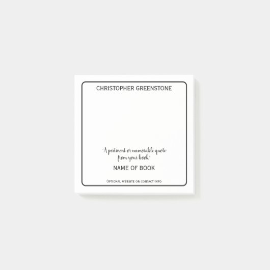 作家ブックプロモーション ポストイット (正面)