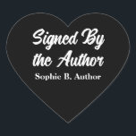 作家ブラックハートシールで署名 ハートシール<br><div class="desc">この署名者によるプロフェッショナルハートステッカーを使用して、署名済みブックに個人作家touchを追加する。白文字のクラシックブラックでデザインされたこのカスタマイズ可能なラベルは、あなたの名前の宇宙を含み、本のサインやイベントの打ち上げ、または読者に本を郵送する際に署名済み版に追加するのに最適である。ハート図形は感じ特別で暖かはっきりしたく、タイポグラフィは本の表紙やタイトルページで目立つ。あなたはインディ作家か伝統的に出版されているかにかかわらず、これらのシールはシンプルブランディングの効果的なツールである。-カスタマイズお名前かペン名で。-イベントまたはオンラインで販売される署名済みコピーに最適。 – 黒いハートシェイプは独特のtouchを追加。-インディ素晴らし作家、小型プレスまたは個人の書籍のギフト。一致するブックマーク、名刺、看板と組み合わせて、まとまった作家ブランドを作成する。</div>