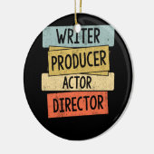 作家プロデューサー俳優ディレクター映画製作者 セラミックオーナメント (左)