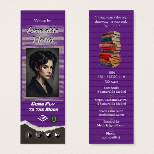 作家プロモーションパープルSci Fiファンタジー (正面&裏面)