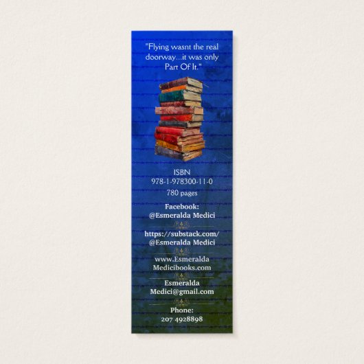 作家プロモーションブルーSci Fiファンタジー (裏面)