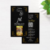 作家プロモーション金ゴールドフローラプロファイルカード (デスク)