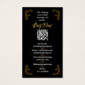 作家プロモーション金ゴールドフローラプロファイルカード (裏面)