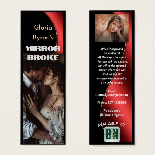 作家プロモーション鏡のブックマークが壊れた (正面&裏面)