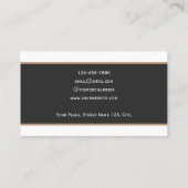 作家ミニマルエレガントリストブラウンブラック 名刺 (裏面)