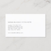 作家モダン・ライター向けホワイトビジネスカード 名刺 (裏面)