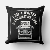 作家ユーモアのあるの引用文 クッション (正面)