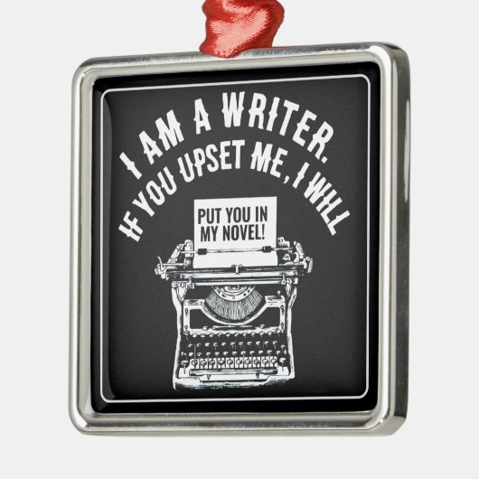 作家ユーモアのあるの引用文 メタルオーナメント (左)