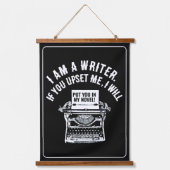 作家ユーモアのあるの引用文 吊り下げ型タペストリー (正面)