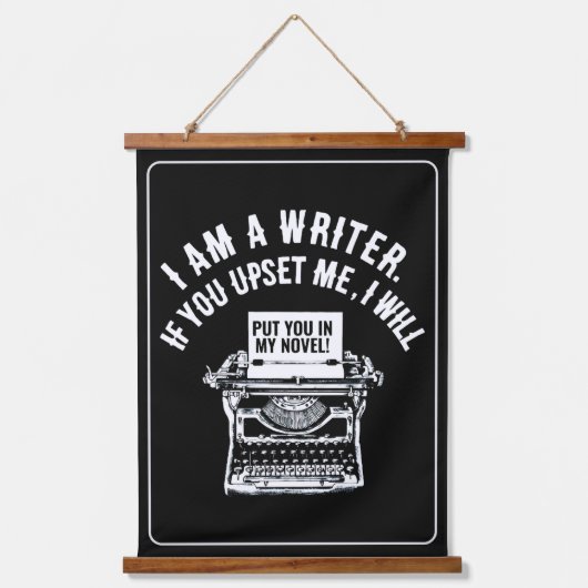 作家ユーモアのあるの引用文 吊り下げ型タペストリー (正面)