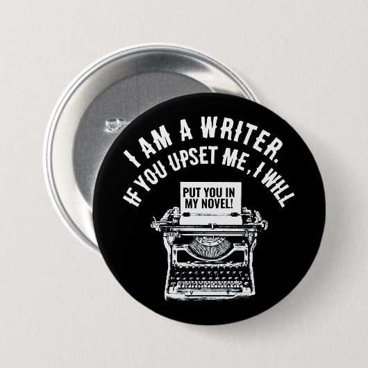 作家ユーモアのあるの引用文 缶バッジ (正面&裏面)