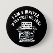 作家ユーモアのあるの引用文 缶バッジ (正面)