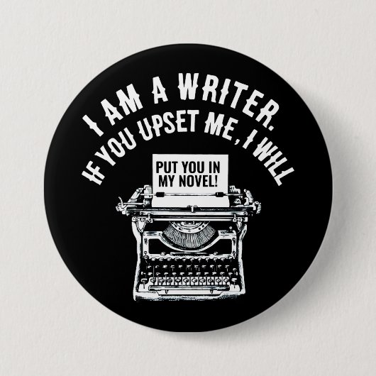 作家ユーモアのあるの引用文 缶バッジ (正面)