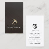 作家ライタフェイク金ゴールドのクイールアイコン 名刺 (正面/裏面)